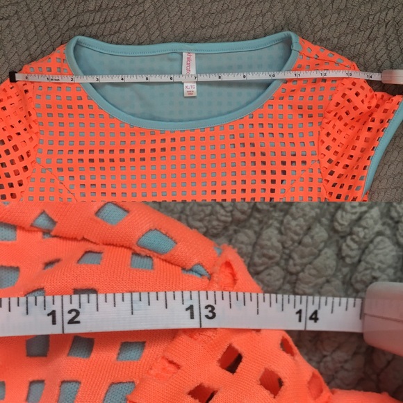 🔮Neon Orange Mesh Mini w/ Powder Blue lining - Picture 5 of 7